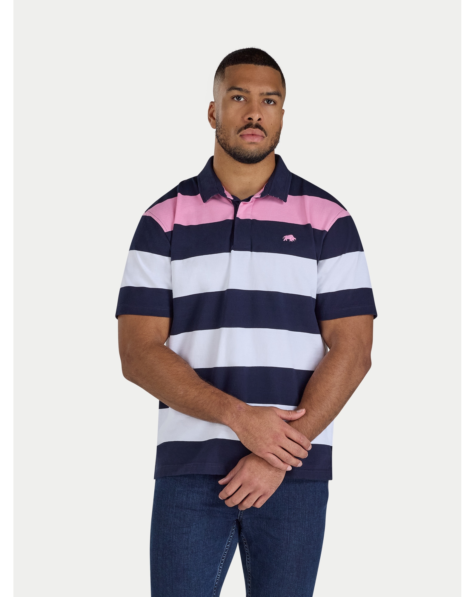 New In - Raging Bull Irregular Stripe Rugby
