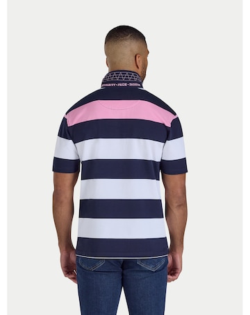 Raging Bull Irregular Stripe Rugby Navy