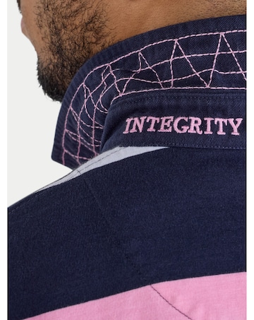 Raging Bull Irregular Stripe Rugby Navy