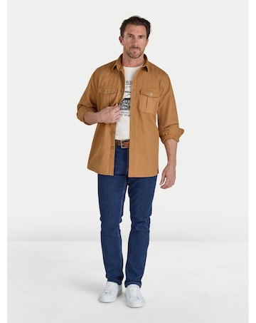 Raging Bull Garment Dyed Canvas Shacket Tan