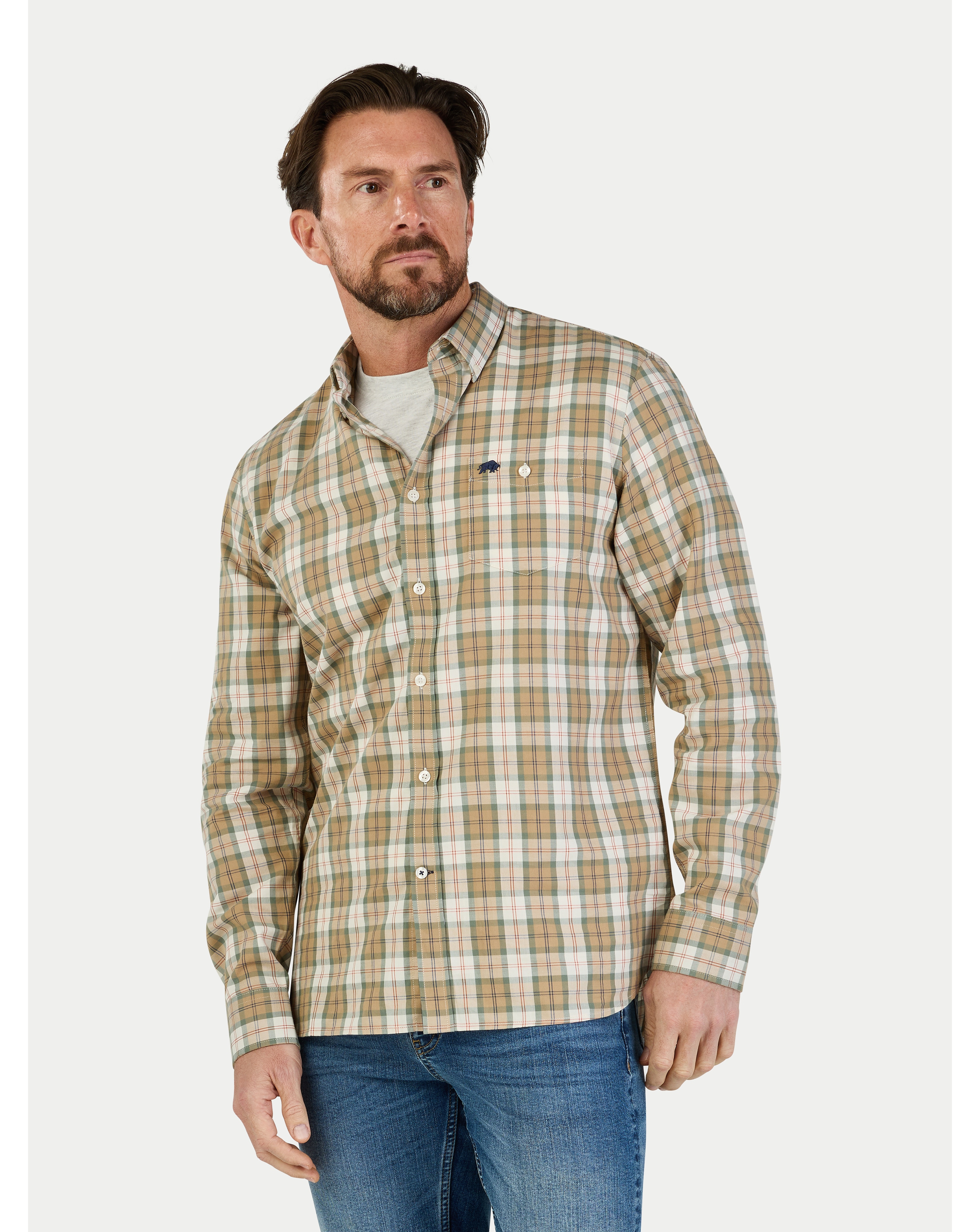 Raging Bull LS Suffolk Check Twill Shirt