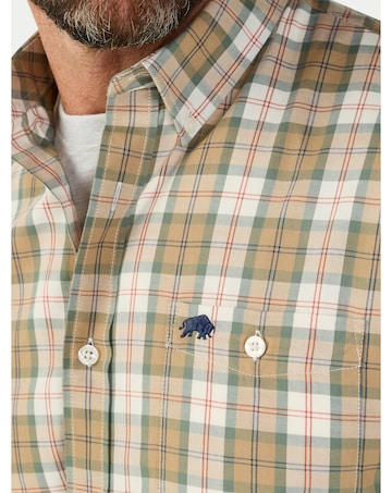 Raging Bull LS Suffolk Check Twill Shirt Tan