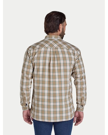 Raging Bull LS Suffolk Check Twill Shirt Tan