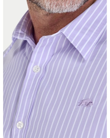 Raging Bull LS Classic Stripe Shirt Lilac