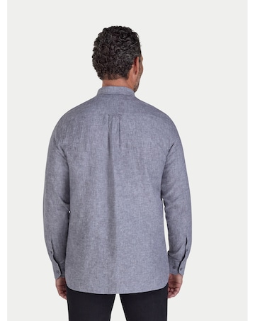 Raging Bull LS Classic Linen Shirt Charcoal