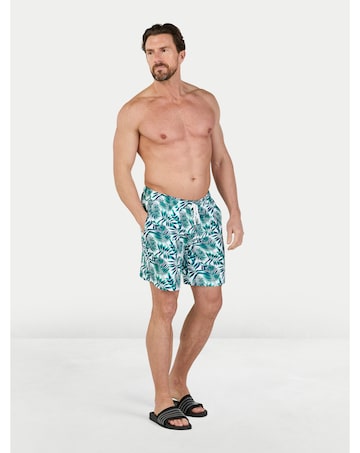 Raging Bull Hawaiian Patterned Swim Short Green