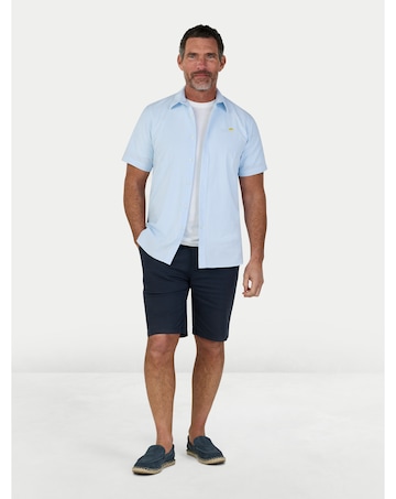 Raging Bull Short Sleeve Orleans Seersucker Stripe Shirt Sky Blue