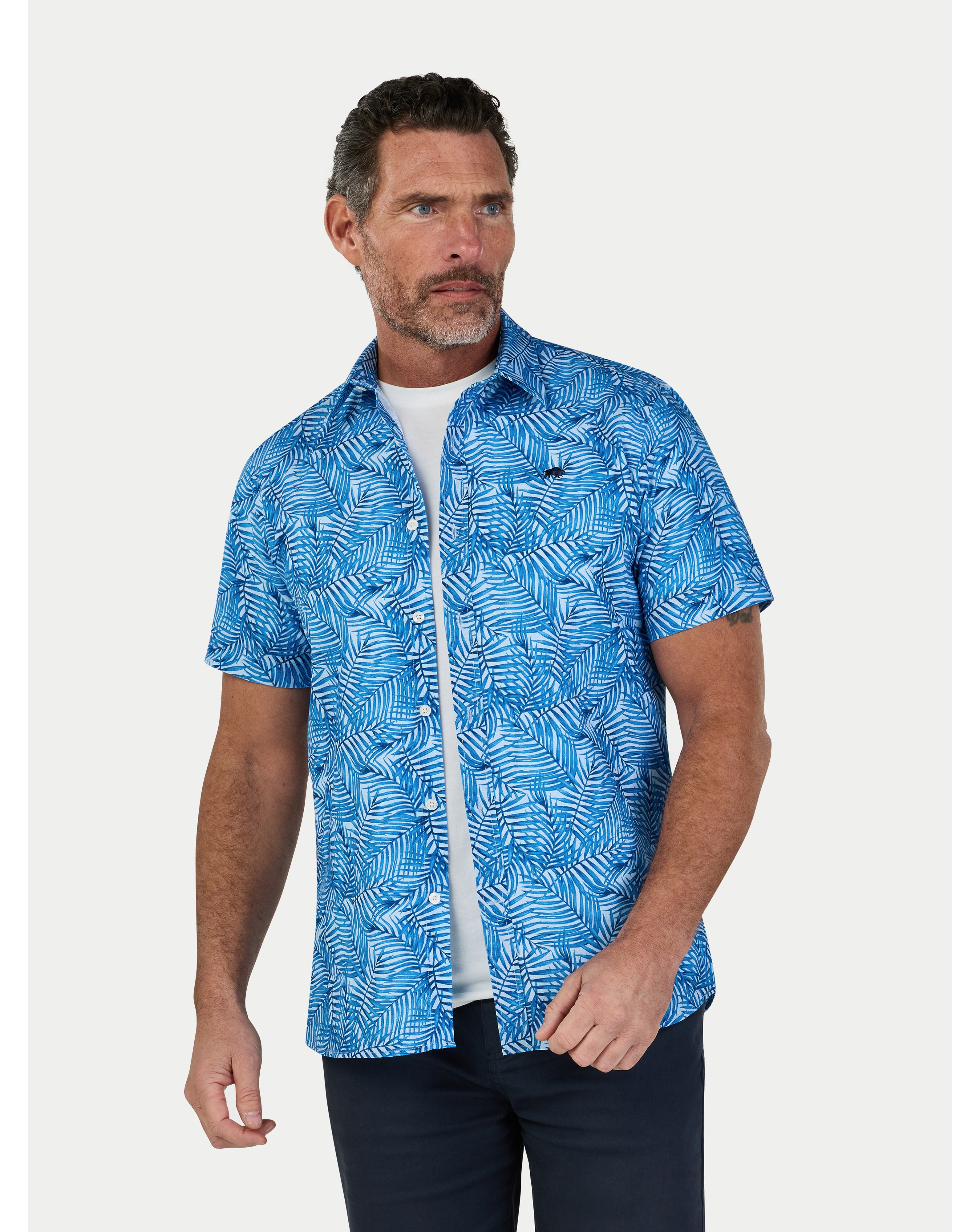 Raging Bull SS Bali Palm Linen Shirt