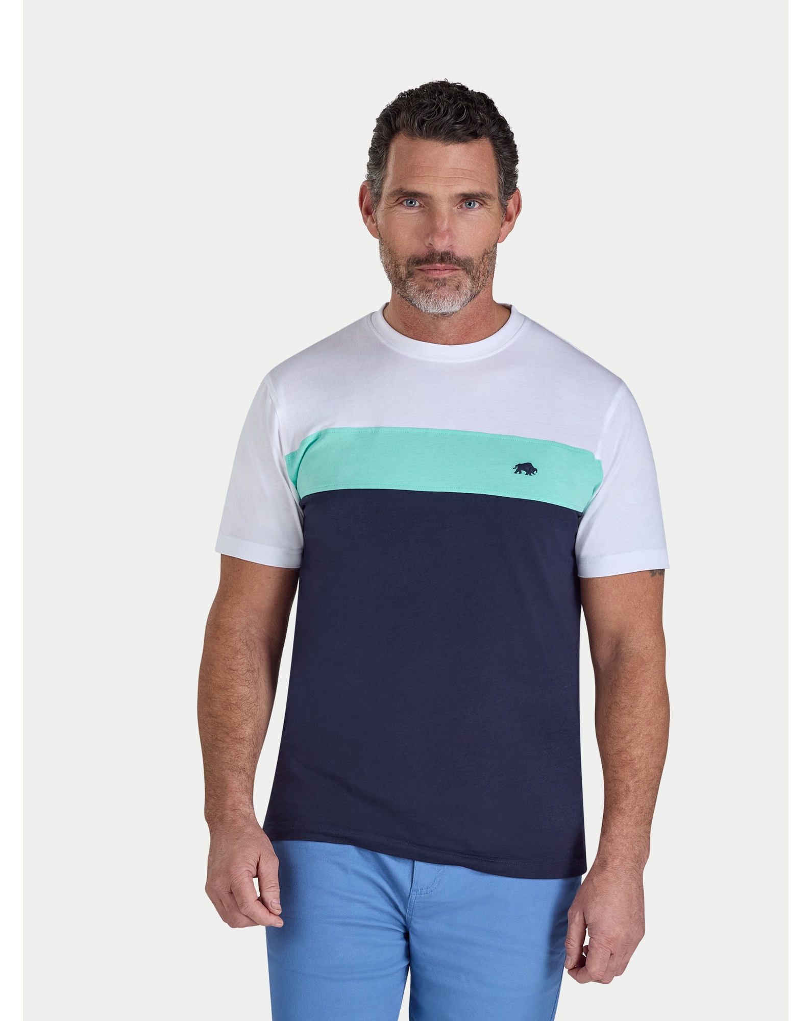 New In - Raging Bull Cut & Sew Panel T-Shirt