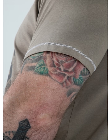 D555 Big and Tall  JARRETT Official Rambo Printed T-Shirt - Stone