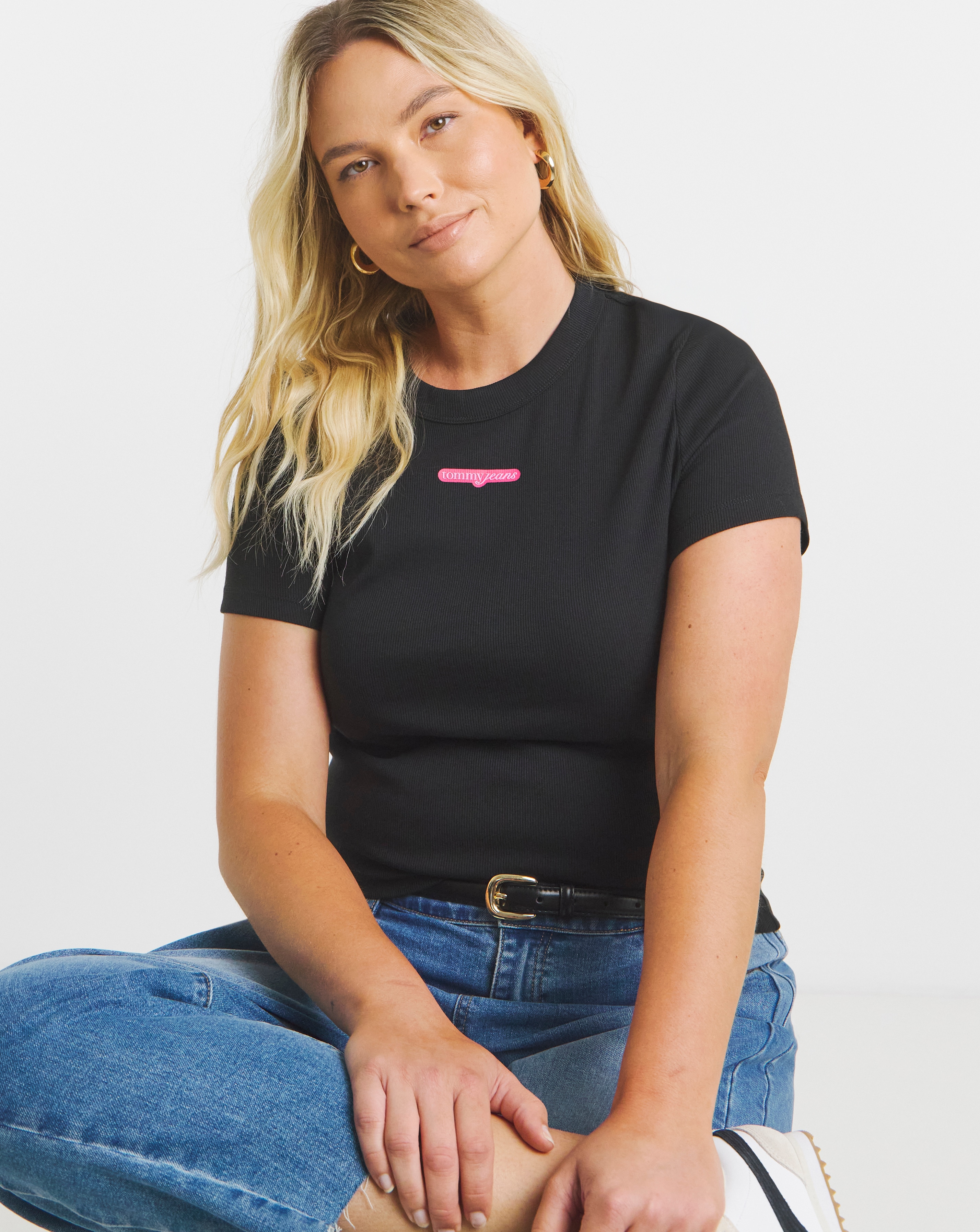 Tommy Jeans Slim Neon Logo T-Shirt