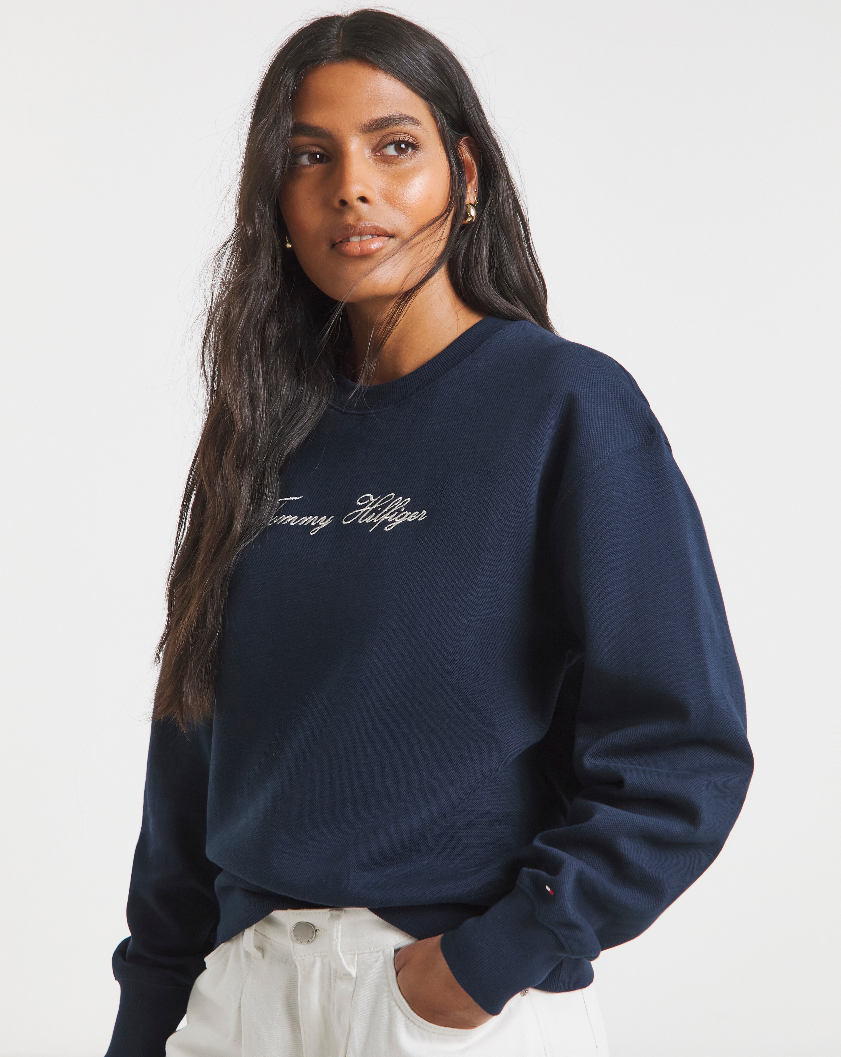 TOMMY HILFIGER LUREX SCRIPT SWEATSHIRT