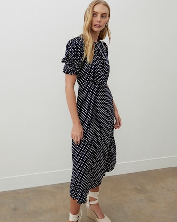 Finery London Polka Dot Midi Dress