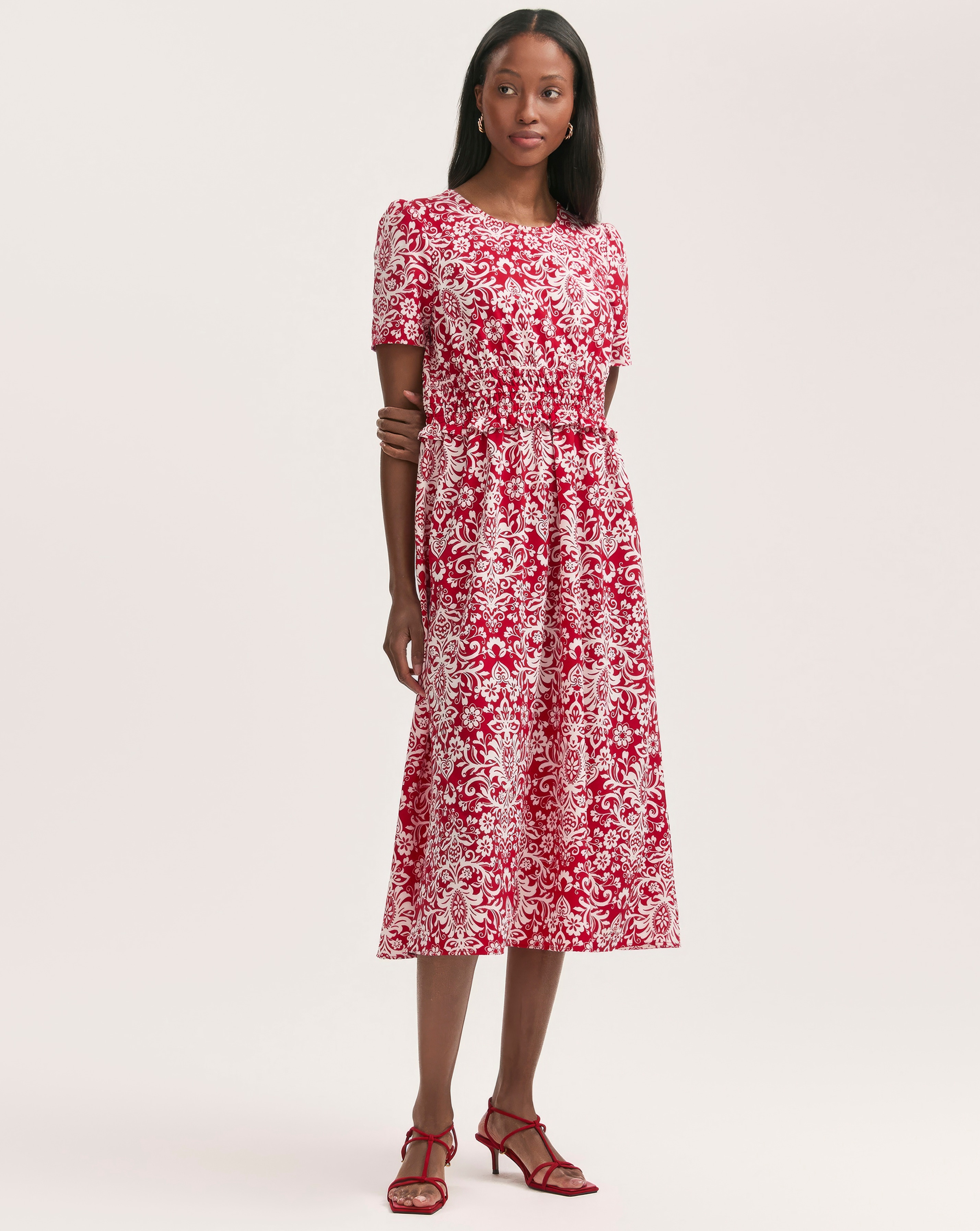 Finery London Ruched Waist Dress