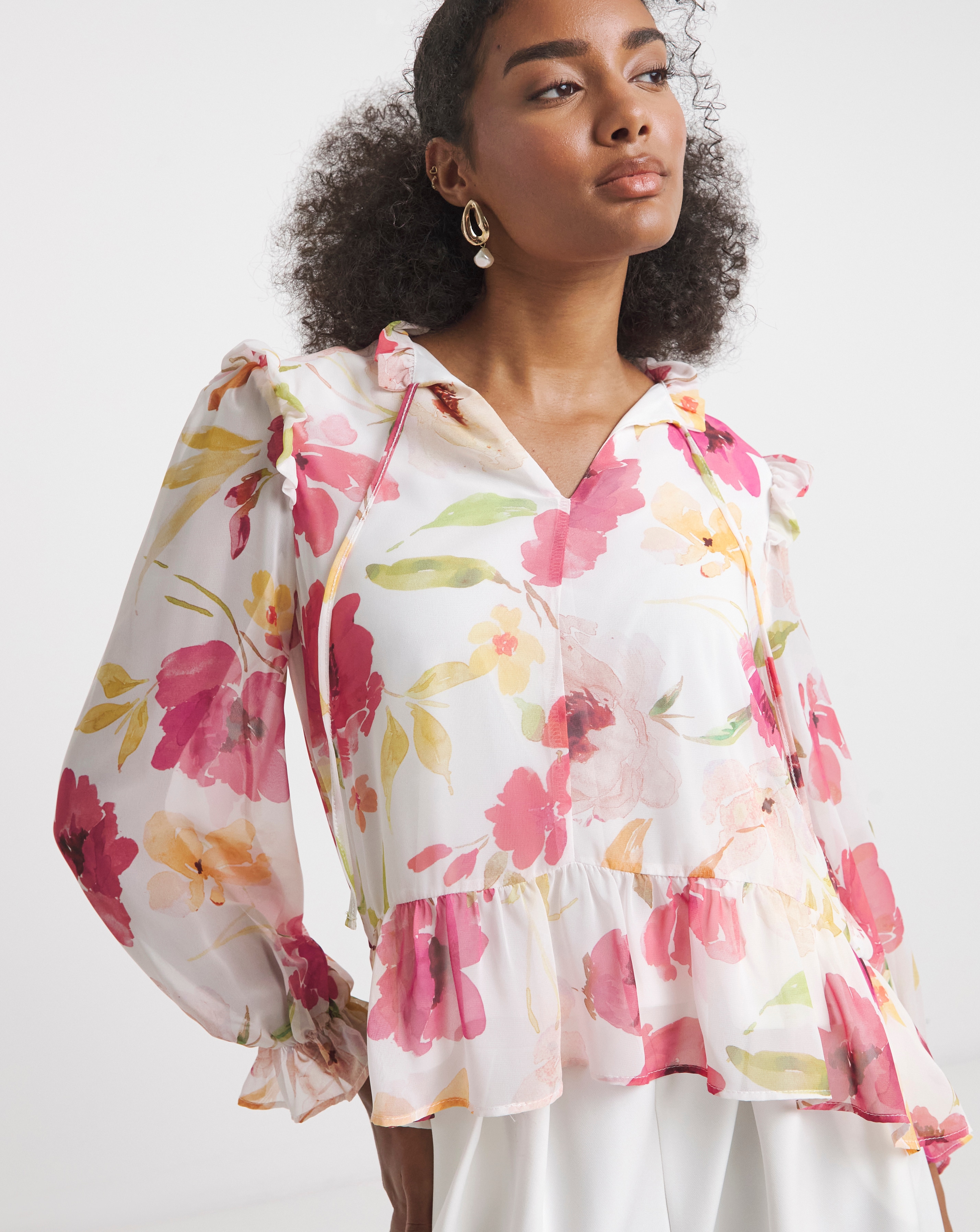 Flounce London Floral Blouse