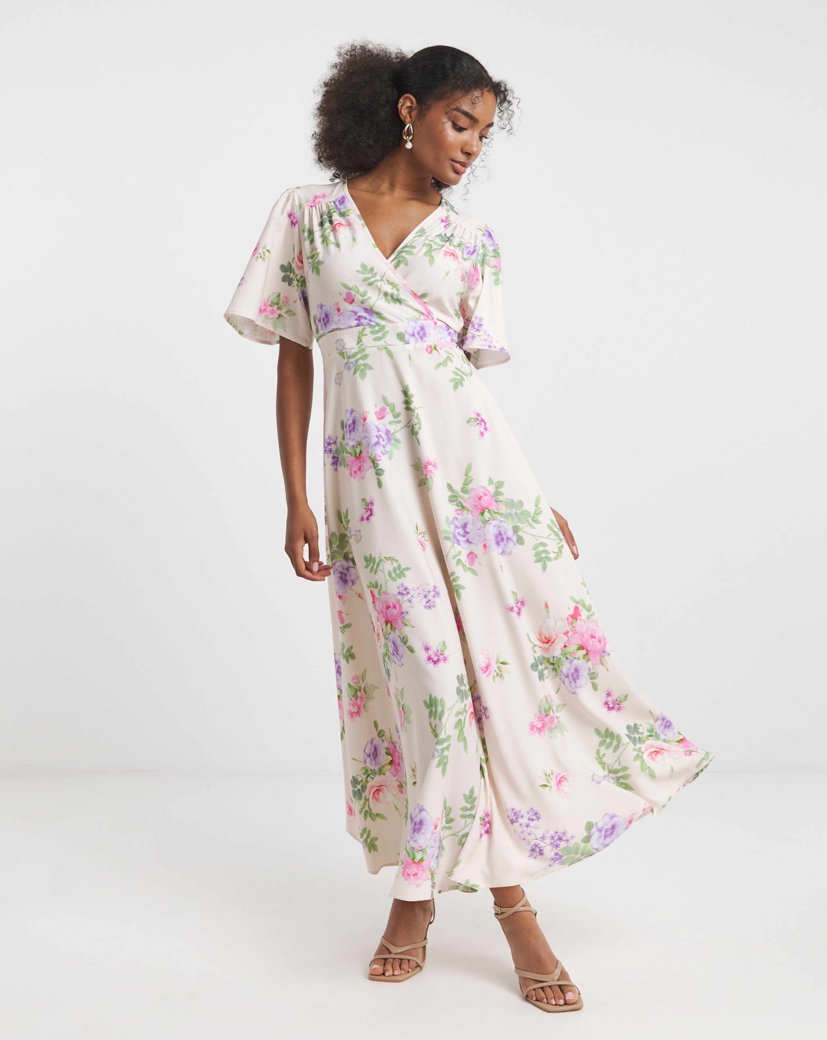 Flounce London Floral Maxi Dress