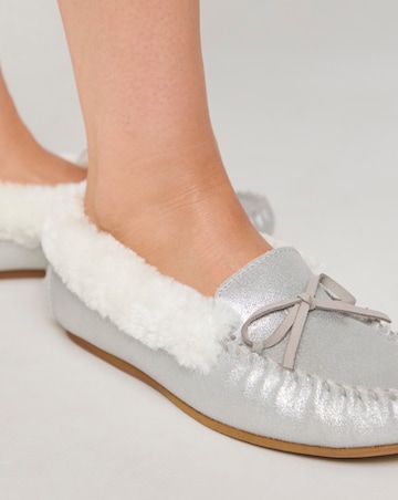 Fiora Classic Moccasin Slippers - Wide Fit (E)