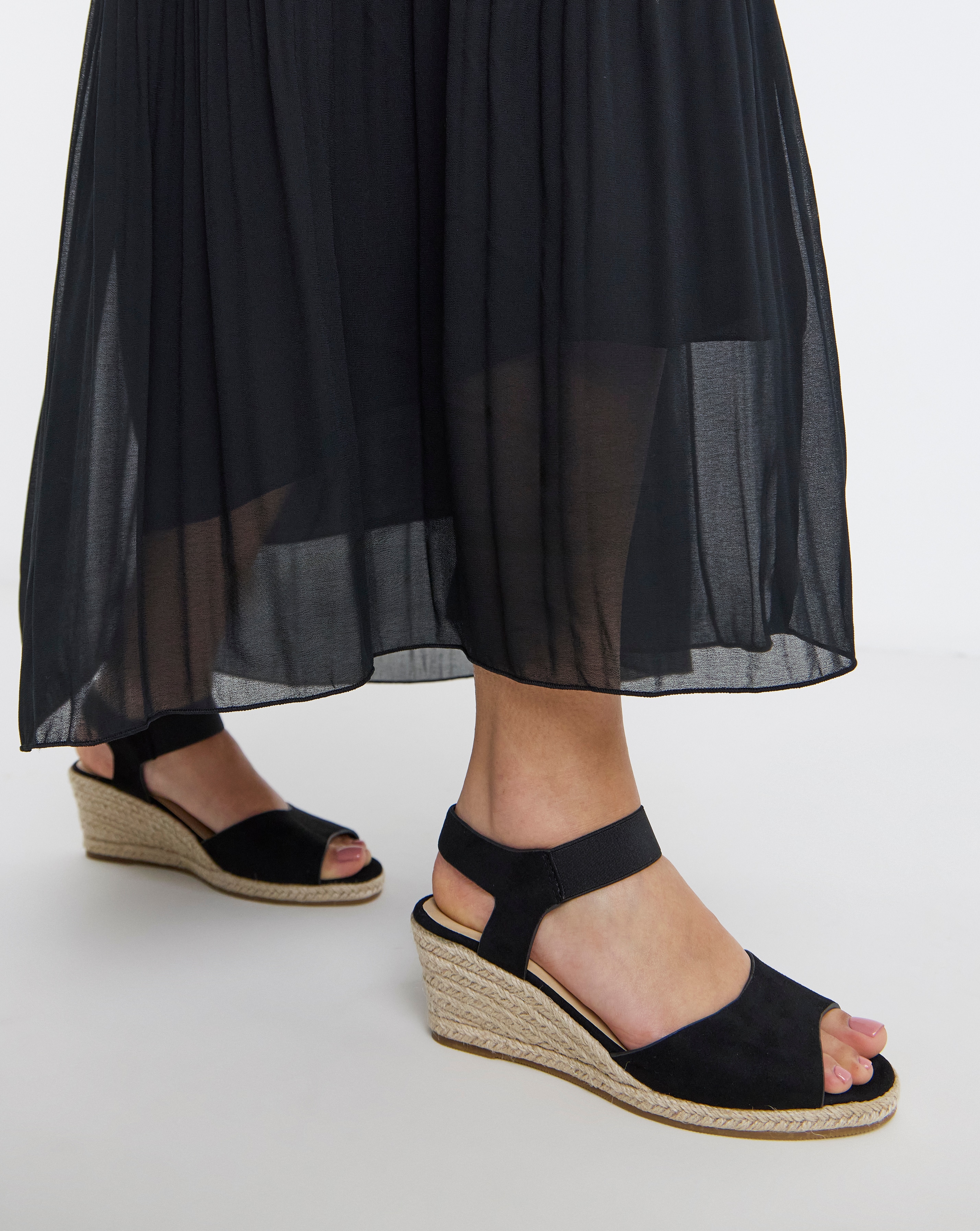 New In - Two Part Espadrille Wedge Wide