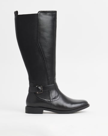 Fala Leather Elasticated Riding Boots - Wide Fit (E) & Standard Calf