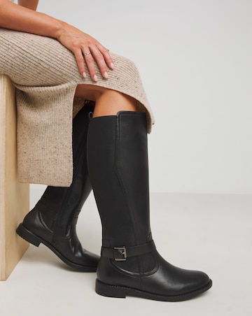 Fala Leather Elasticated Riding Boots - Wide Fit (E) & Standard Calf