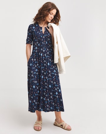 Julipa Pintuck Jersey Midi Dress