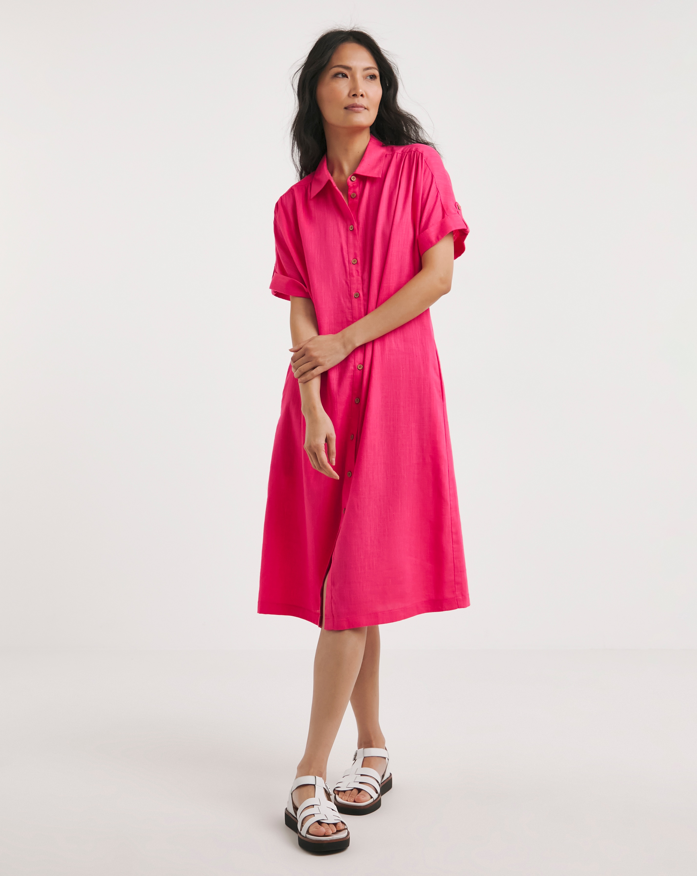 Julipa Short Linen Mix Shirt Dress