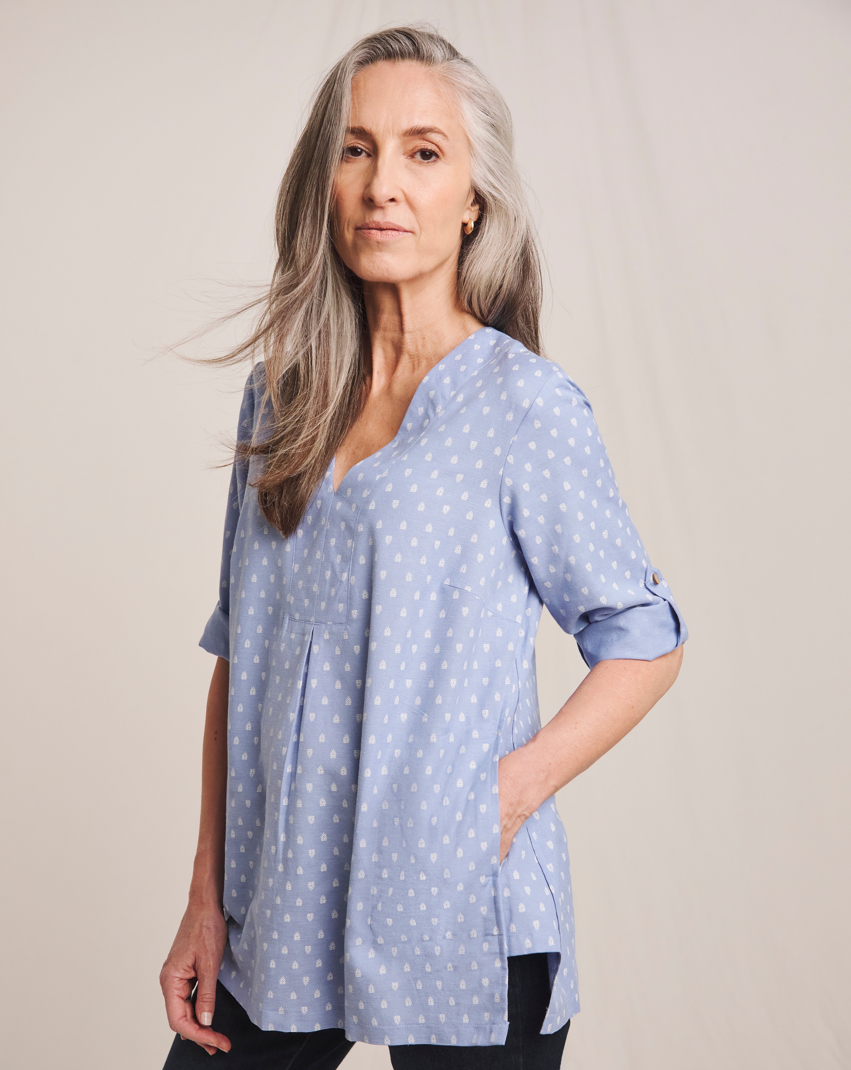 Julipa Linen Mix Pocket Tunic