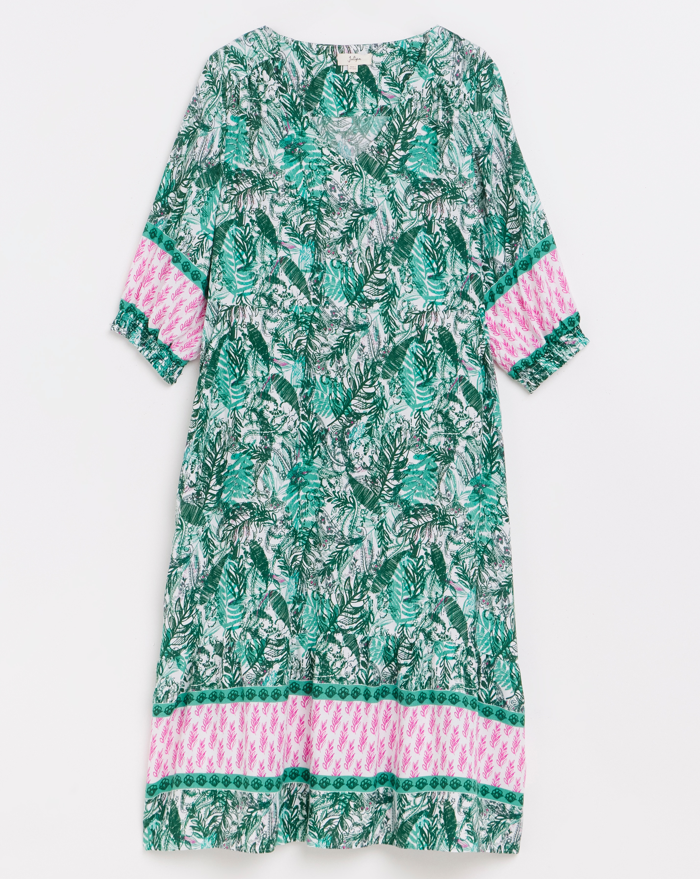 Julipa Border Print Tiered Dress