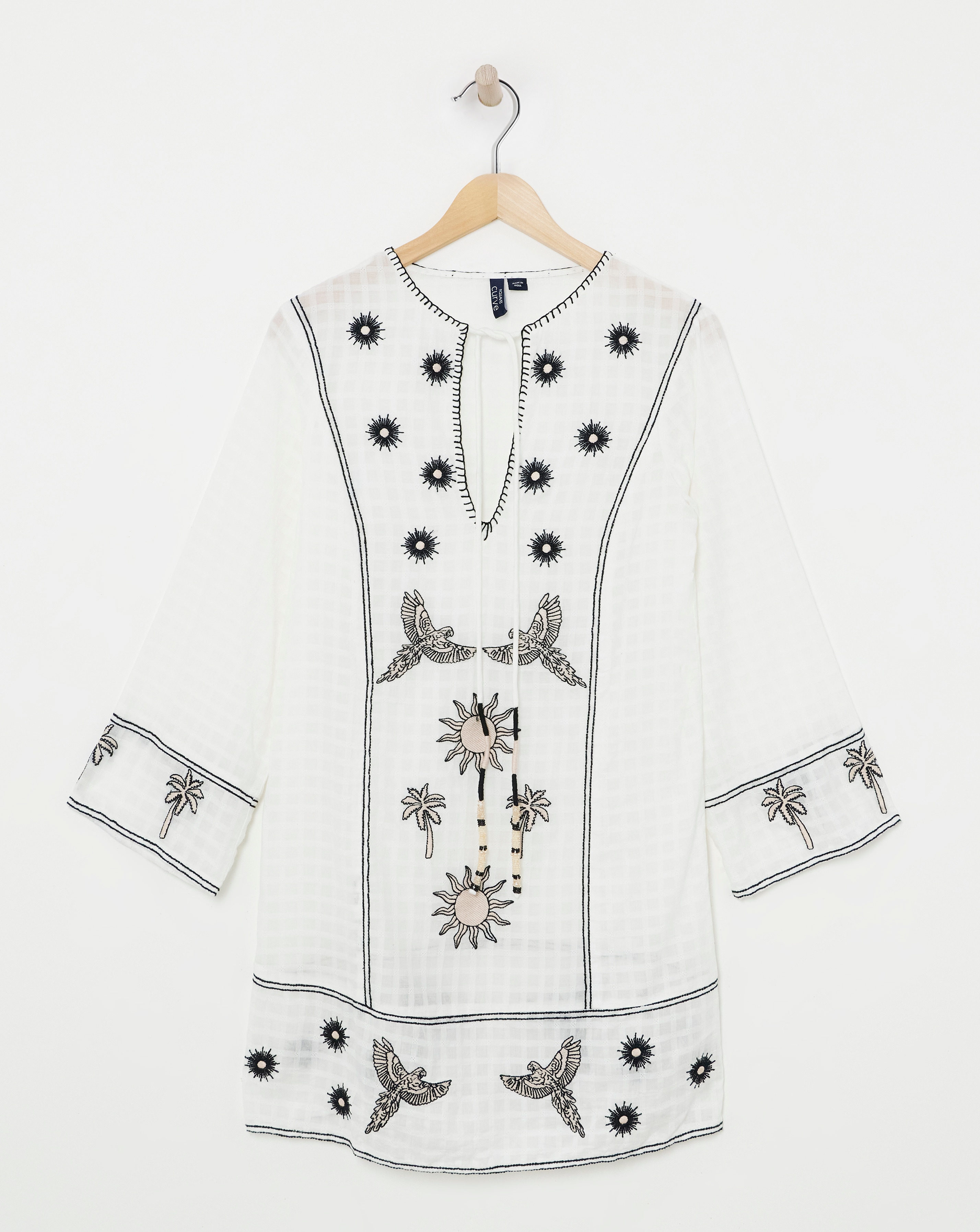 Figleaves Cotton Embroidered Kaftan