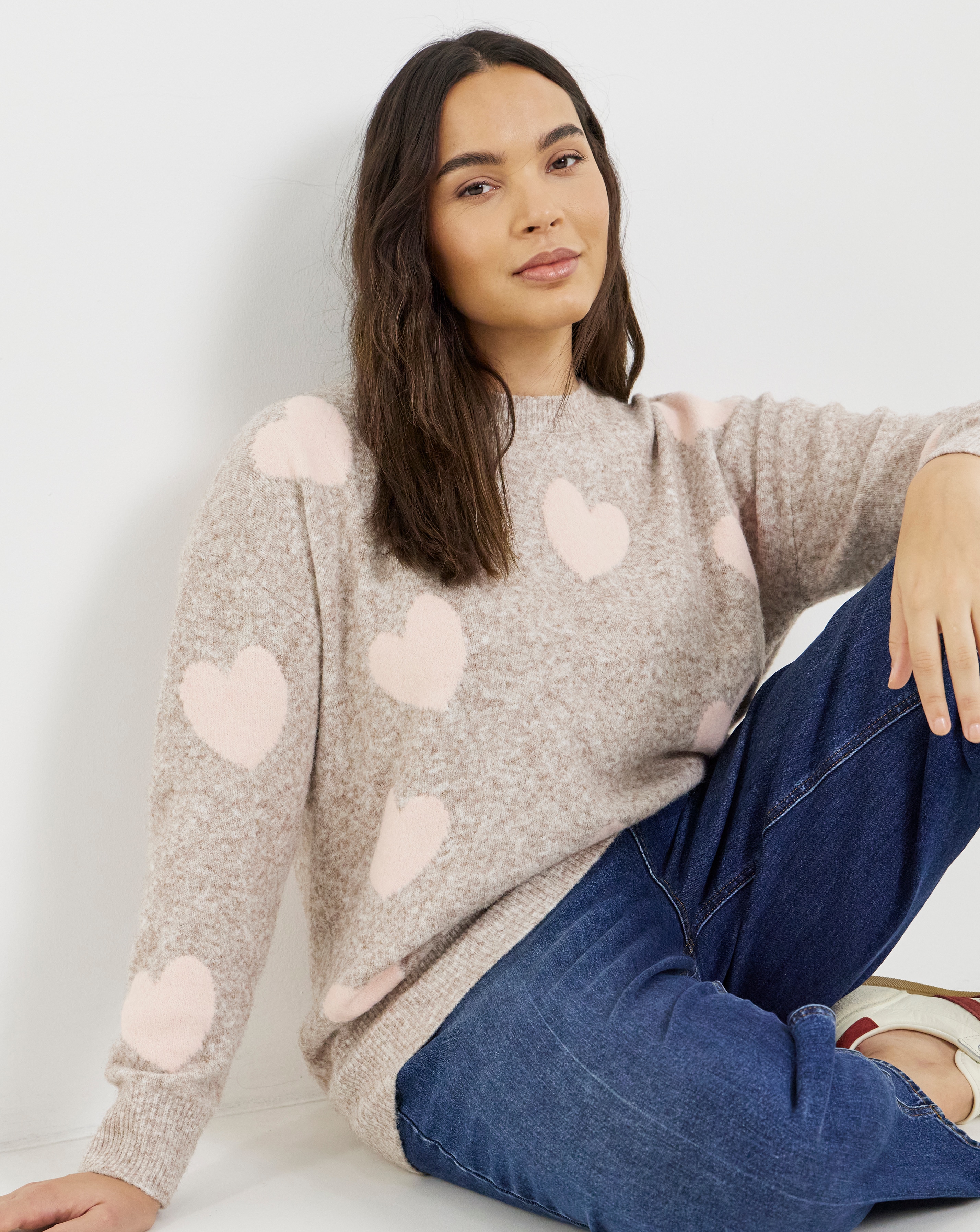Heart Print Jumper