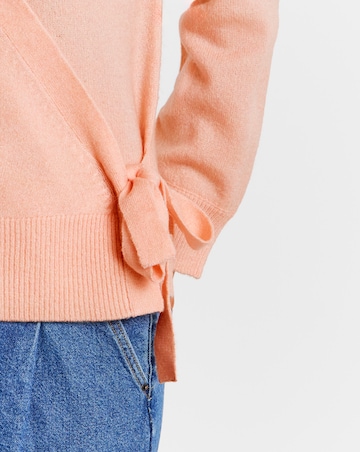 Simply Be Peach Ballet Wrap Cardigan