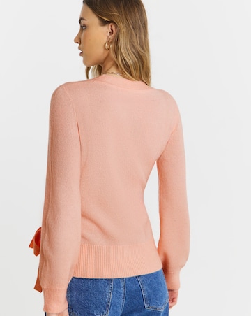 Simply Be Peach Ballet Wrap Cardigan