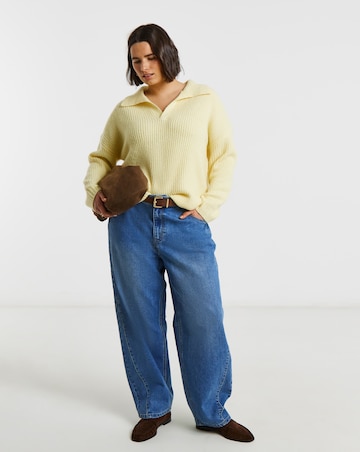 Simply Be Collared Rib Jumper