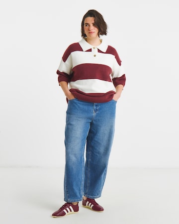 Rugby Stripe Knitted Polo