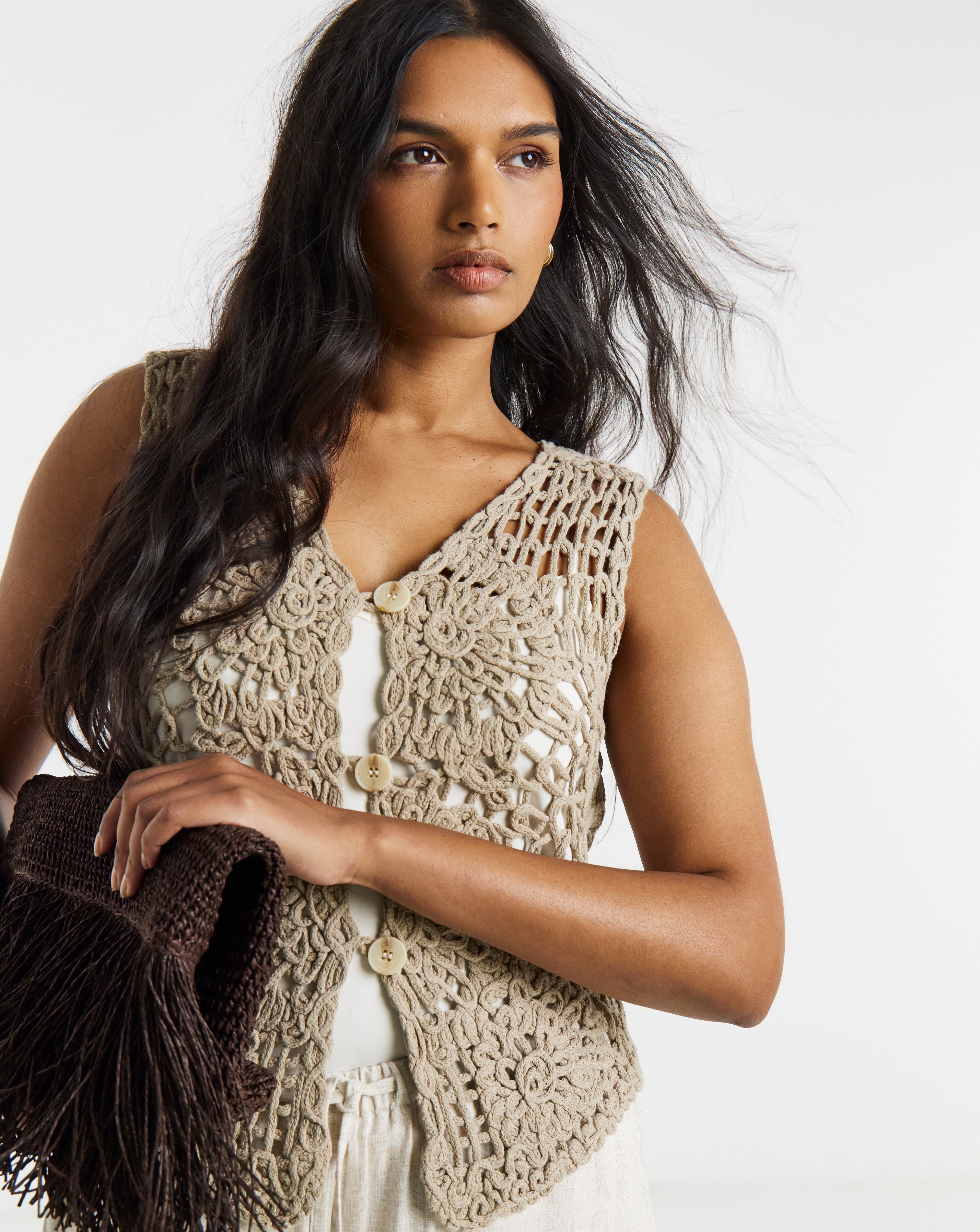 New In - Crochet Knitted Vest