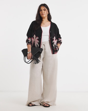 Tropical Print Boxy Cardigan