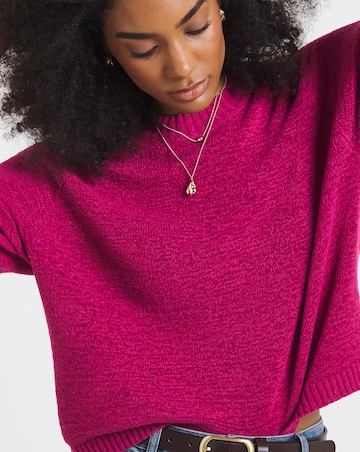 Pink Knitted Boxy Tee