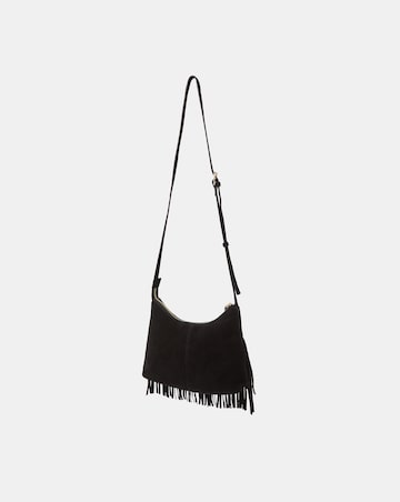 Accessorize Fringe Suede Crossbody Bag