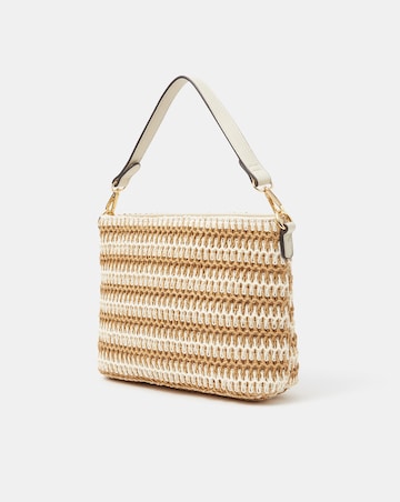 Accessorize Stripe Raffia Crossbody Bag