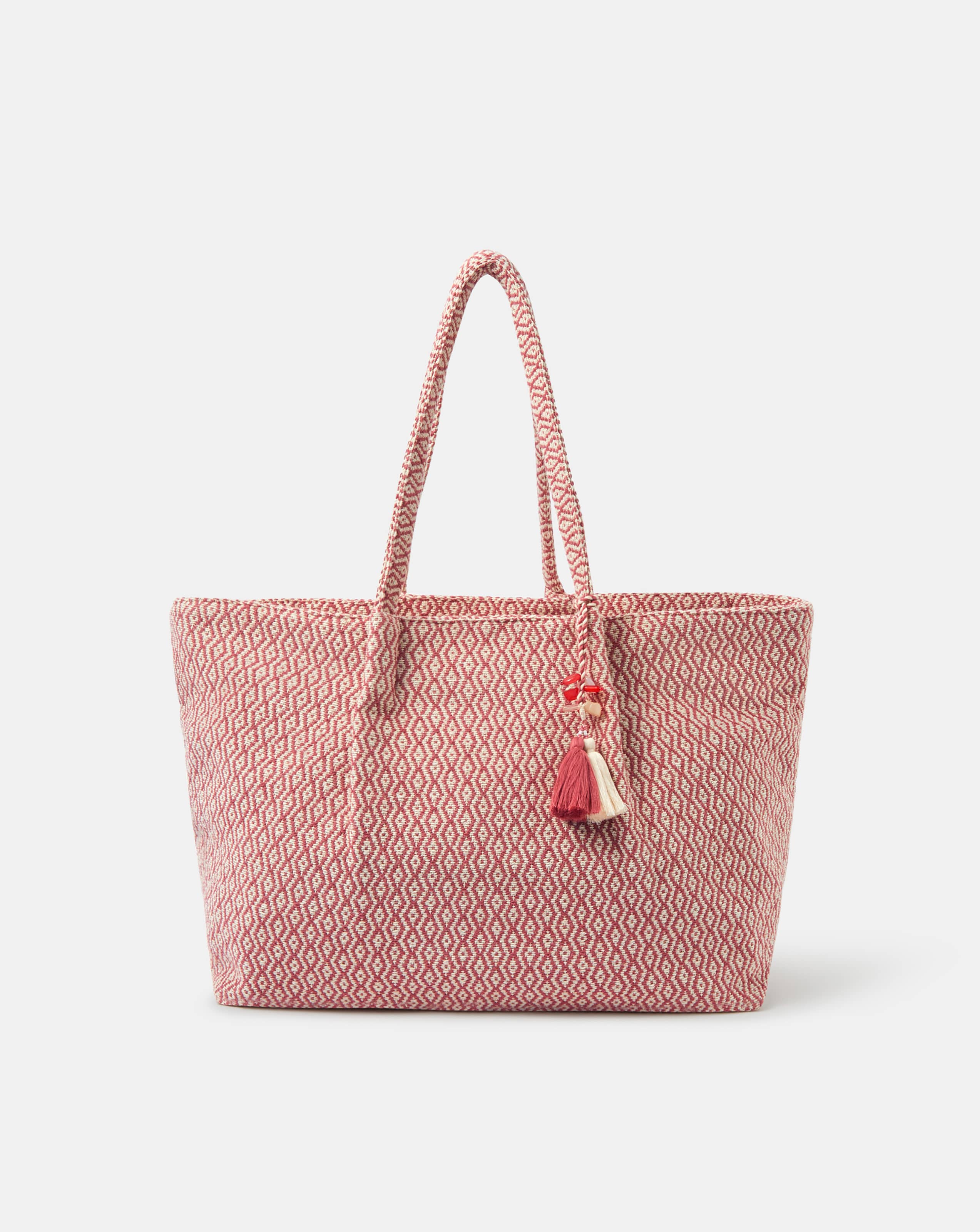 New In - Accessorize Woven Aztec Shopper Bag