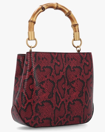 Guess Small Eire Red Python Bucket Bag