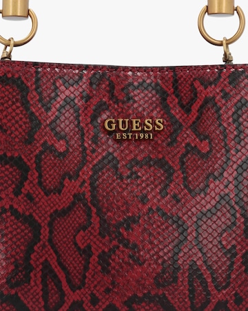 Guess Small Eire Red Python Bucket Bag