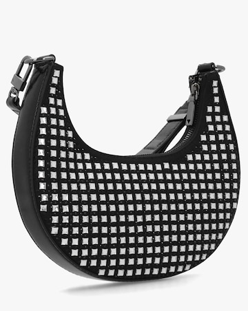 Guess Small Lua Black Embellished Hobo Bag