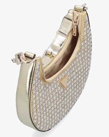 Guess Small Lua Gold Embellished Hobo Bag