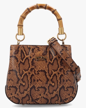 Guess Small Eire Amber Python Bucket Bag