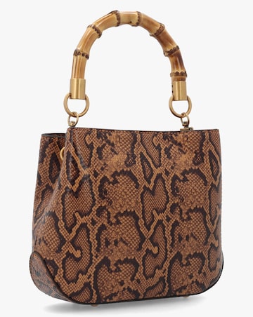 Guess Small Eire Amber Python Bucket Bag