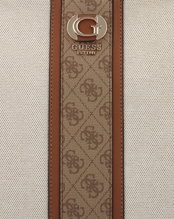 Guess Kerima Natural Latte Logo Tote Bag