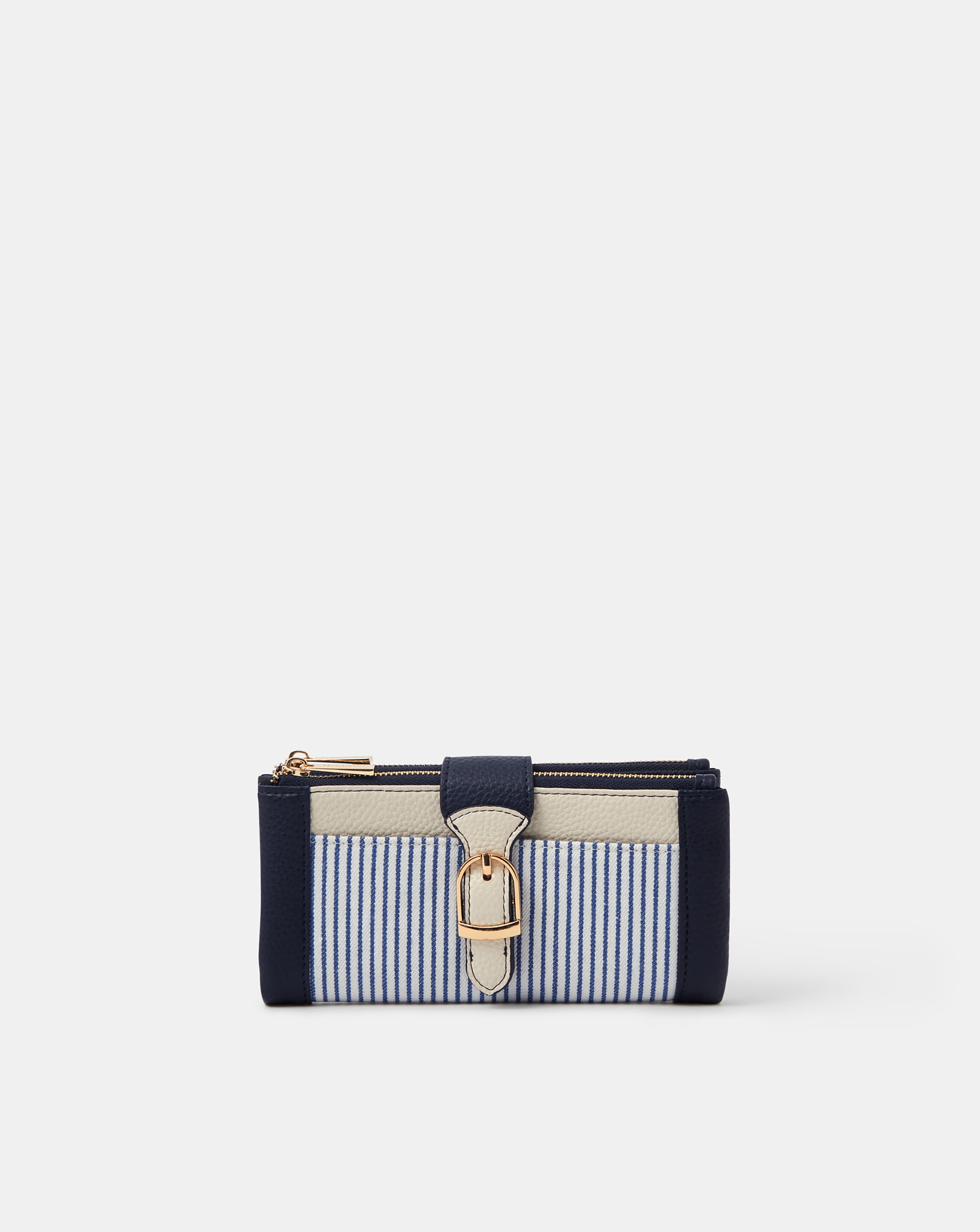New In - Accessorize Stripe Buckle Purse
