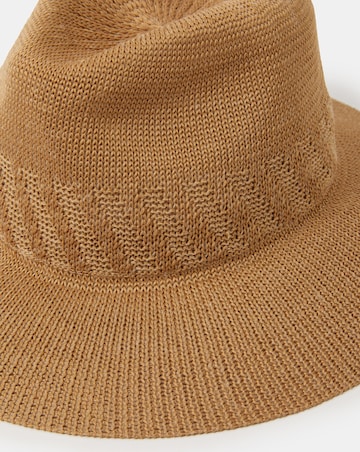 Accessorize Woven Packable Fedora Hat