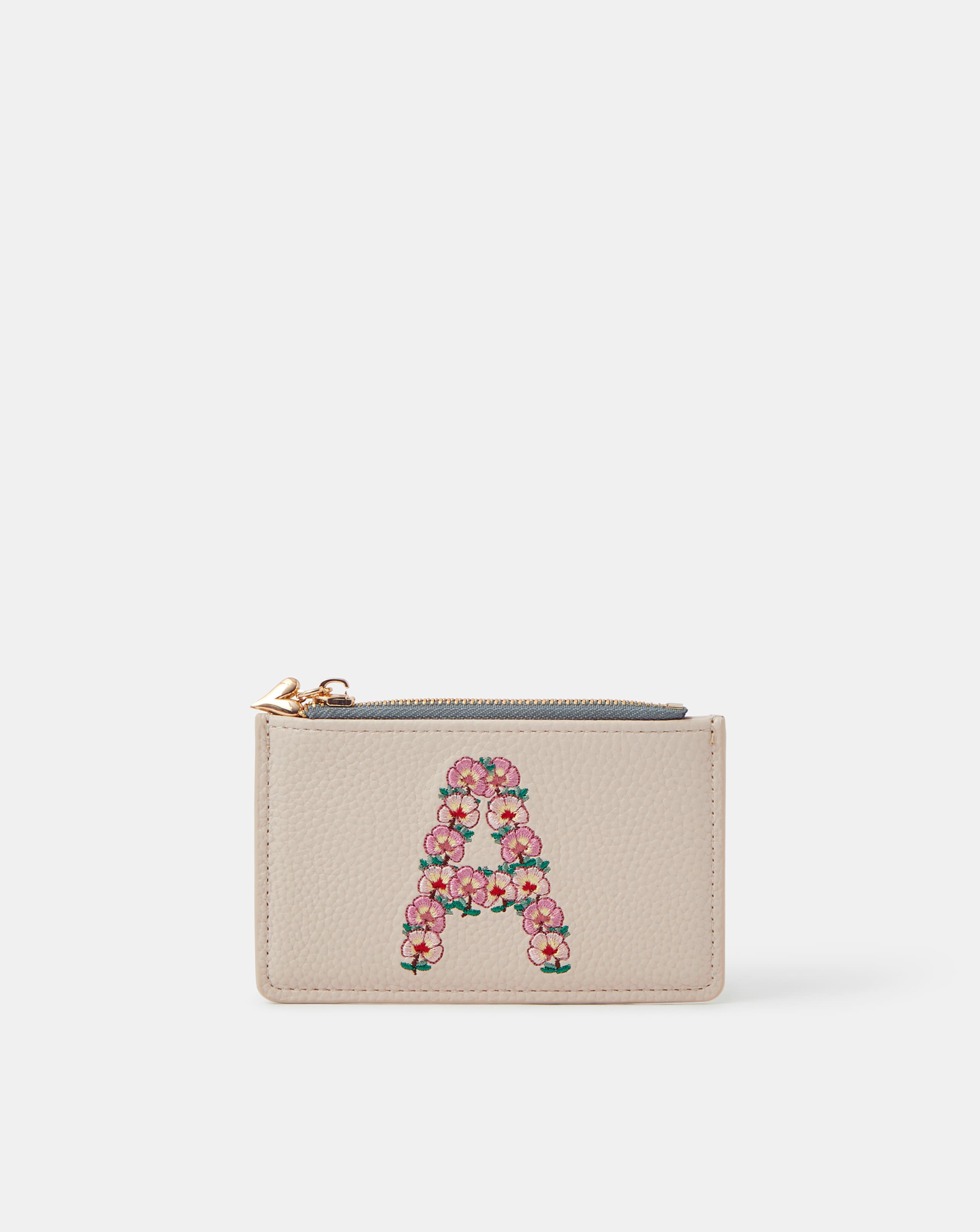 Accessorize Floral Initial Card Holder
